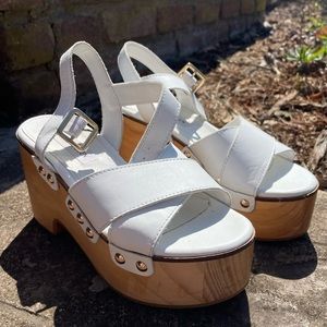 Steve Madden Wooden Platform 3 1/2 Heels